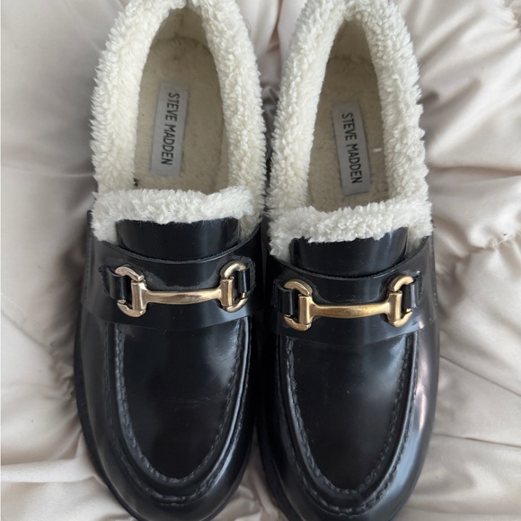 Steve Madden Shoes - Steve Madden Black Loafers with Gold Detail